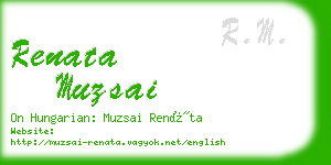 renata muzsai business card